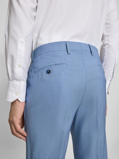 HECHTER PARIS Slim fit pak van scheerwolmix met reverskraag Lichtblauw - 7
