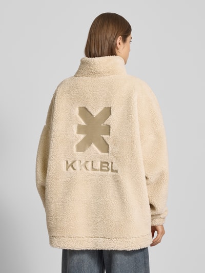 Karo Kauer Oversized Fleecepullover mit Reißverschluss Weiss 5