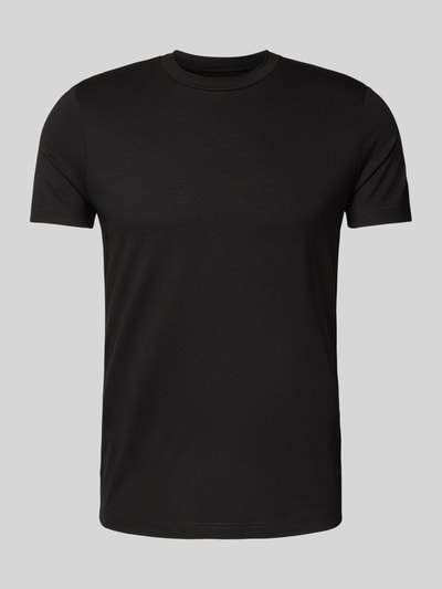 Emporio Armani T-Shirt mit geripptem Rundhalsausschnitt Black 2