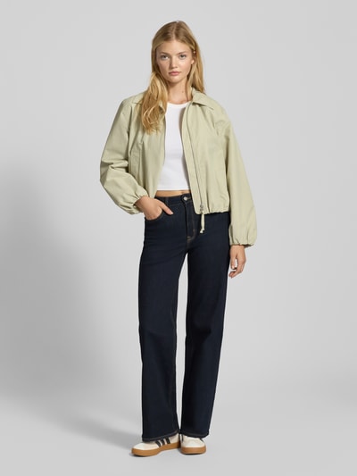 Only Jeansy z szeroką nogawką z mieszanki bawełny model ‘MADISON’ Ciemnoniebieski 1