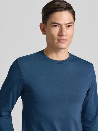 RAGMAN Shirt met lange mouwen en geribde ronde hals Donkerblauw - 3