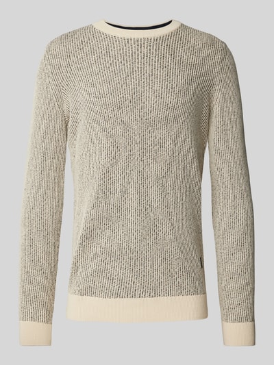 Tom Tailor Regular Fit Strickpullover aus atmungsaktiver und weicher Baumwolle Offwhite 2