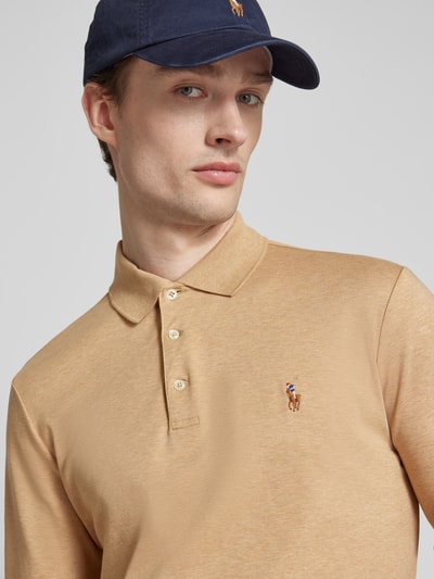 Polo Ralph Lauren Poloshirt mit Label-Stitching Camel 3