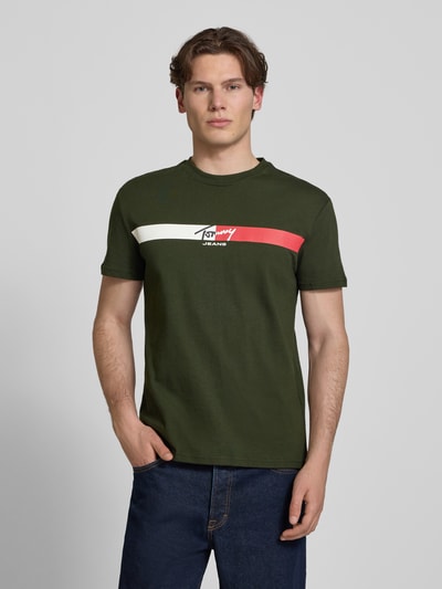 Tommy Jeans Regular Fit T-Shirt aus reiner Baumwolle  Gruen 4