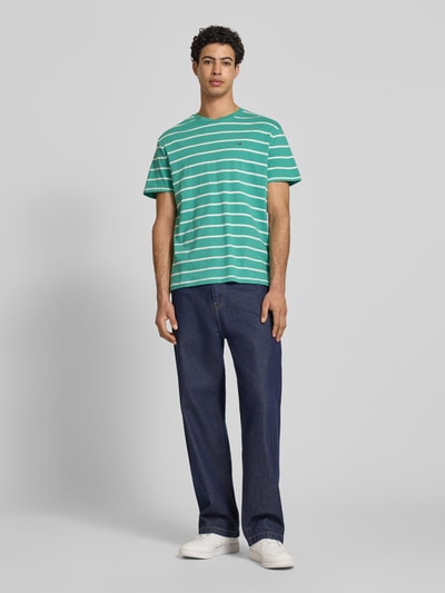 Tommy Jeans Regular Fit T-Shirt aus reiner Baumwolle Gruen 1
