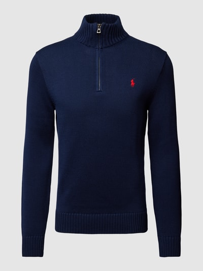 Polo Ralph Lauren Sweter z dzianiny z wyhaftowanym logo Granatowy 2