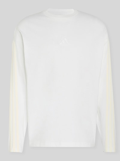 adidas Sportswear Loose Fit Langarmshirt aus reiner Baumwolle Weiss 2