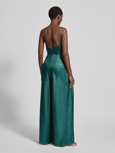 Unique Regular fit jumpsuit met spaghettibandjes Donkergroen - 5