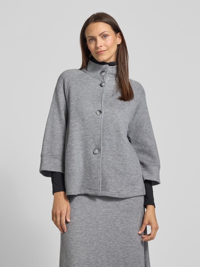 More & More Regular Fit Blazer aus Viskose-Mix mit 3/4-Arm Mittelgrau 4