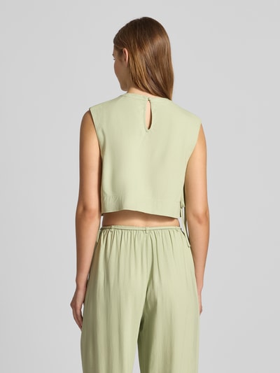 LeGer by Lena Gercke Crop Top aus Viskose-Leinen-Mix mit seitlicher Schnürung Schilf 5