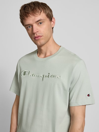 CHAMPION T-Shirt mit Label-Stitching Modell 'ICONS' Mint 3