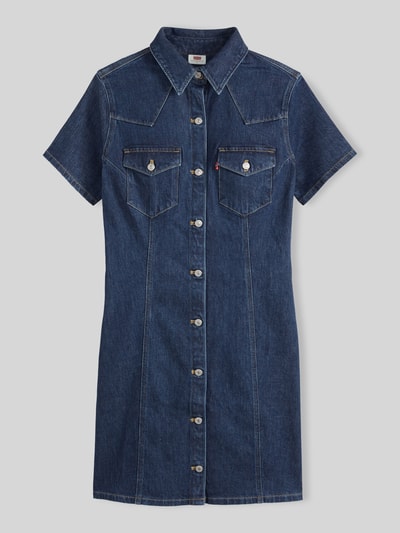 Levi's® Dopasowana sukienka casualowa z tkaniny stylizowanej na denim model 'TRACE' Jeansowy niebieski 2