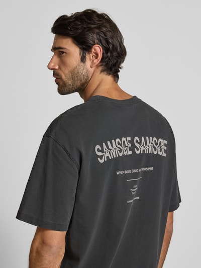 Samsøe Samsøe Oversized T-Shirt mit Motiv-Print Modell 'SWIRL' Graphit 3