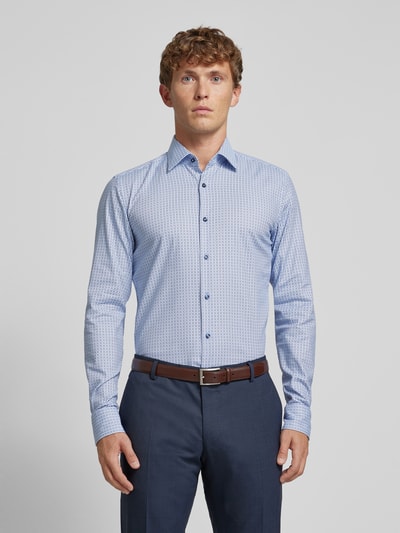 BOSS Slim fit zakelijk overhemd met kentkraag, model 'Hank' Bleu - 4