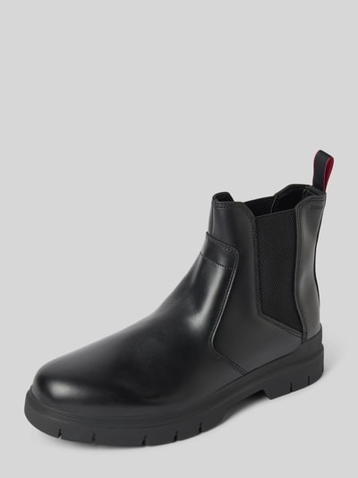 HUGO Chelsea Boots aus Leder mit Zugschlaufe Modell 'Ryan' Black 1