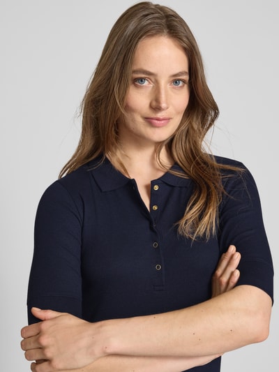 Christian Berg Woman Polokleid mit Druckknopfleiste Dunkelblau 3