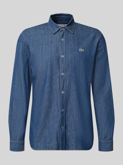 Lacoste Regular Fit Freizeithemd aus reiner Baumwolle Jeansblau 1