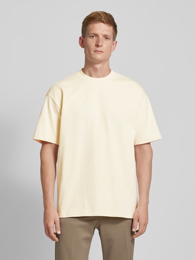 HUGO T-Shirt mit Label-Detail Modell 'Dplanitee' Beige 4