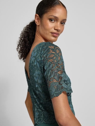 Vera Mont Abendkleid mit Spitze und Rundhalsausschnitt Smaragd 3