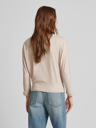 OPUS Longsleeve mit V-Ausschnitt Modell 'Sococo' Beige 5