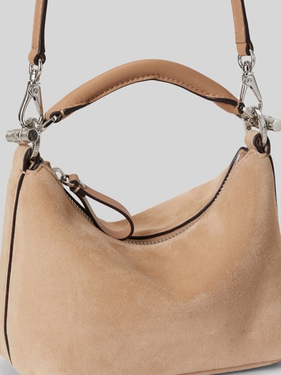 Lauren Ralph Lauren Schoudertas van echt leer met afneembare schouderband Beige - 7