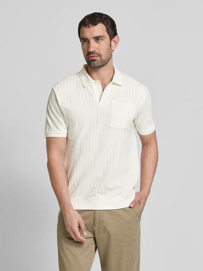 s.Oliver RED LABEL Relaxed Fit Poloshirt aus reiner Baumwolle Weiss 4