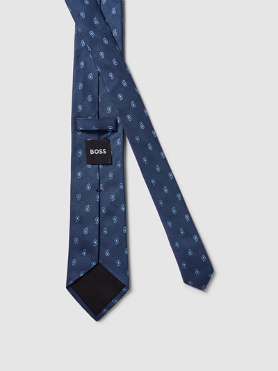 BOSS Slim Fit Zijden stropdas met paisleymotief Marineblauw - 2