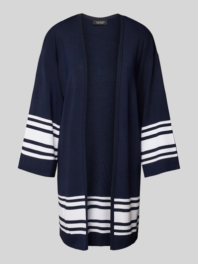 Lauren Ralph Lauren Lange cardigan met ribboord, model 'JABRET' Donkerblauw - 2