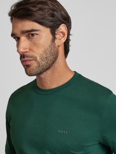 BOSS T-shirt met labelprint, model 'Thompson' Groen - 3