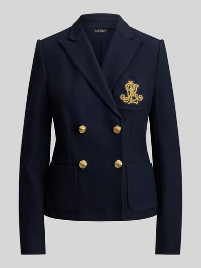 Lauren Ralph Lauren regular fit blazer van katoenmix Marineblauw - 2