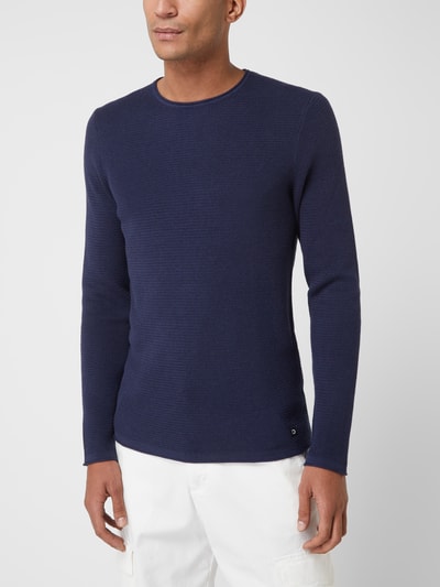 Tom Tailor Denim Pullover aus Baumwolle  Dunkelblau 4