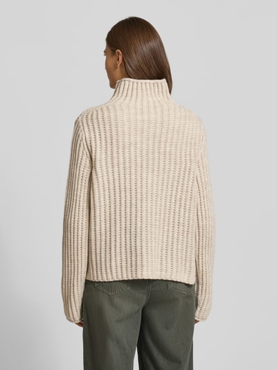 Drykorn Gebreide pullover met opstaande kraag, model 'VARISA' Zand gemêleerd - 5