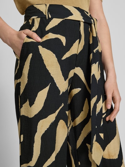 MANGO Stoffhose mit Stoffgürtel Black 3