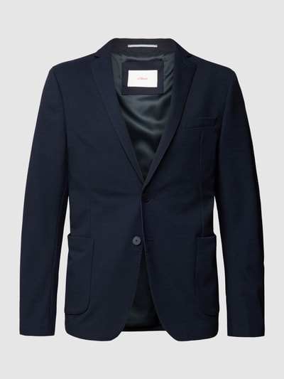 s.Oliver BLACK LABEL 2-knoops colbert met reverskraag Marineblauw - 2