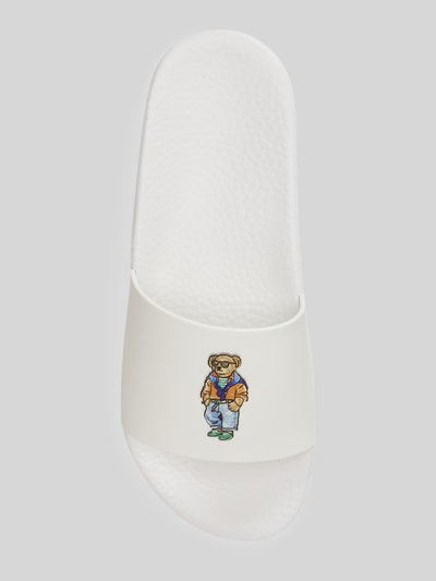 Polo Ralph Lauren Badeschuhe mit Polo Bear-Applikation Weiss 3