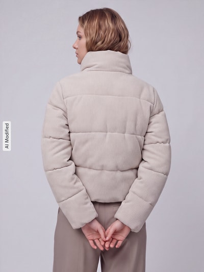 ONLY Steppjacke mit hohem Stehkragen Ecru 5