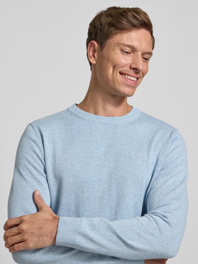 Tom Tailor Regular fit gebreide pullover van zuiver katoen Blauw - 3