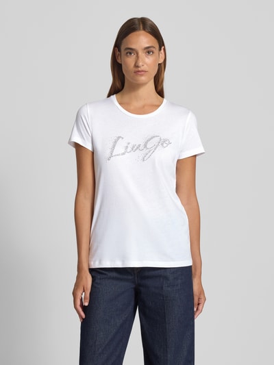 Liu Jo White T-shirt met labelprint Wit - 4