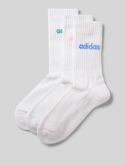 adidas Sportswear Sokken met logostitching in een set van 3 paar, model 'Crew' Wit - 1