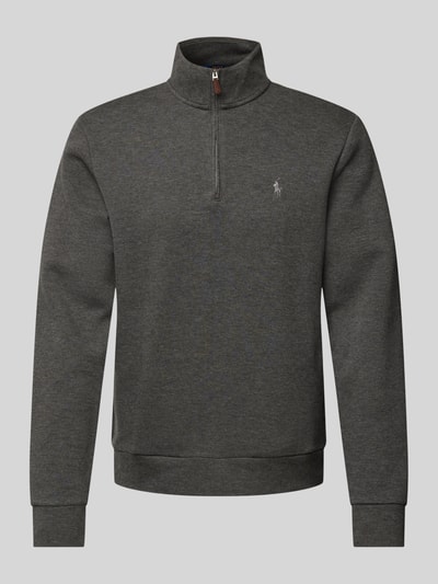 Polo Ralph Lauren Sweatshirt mit Troyer-Kragen Anthrazit Melange 2