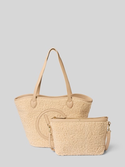 VALENTINO BAGS Shopper in Teddyfell-Optik Modell 'COVENT' Beige 2