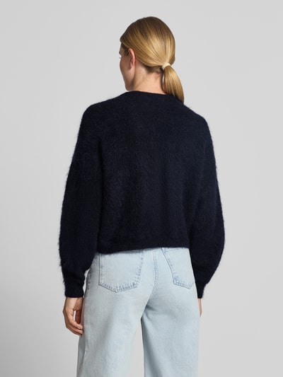 Gestuz Oversized Wolljacke mit Woll- und Mohair-Anteil Modell 'Debbie' Marine Melange 5