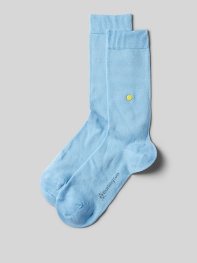 Burlington Socken in unifarbenem Design Modell 'LADY' Hellblau 1