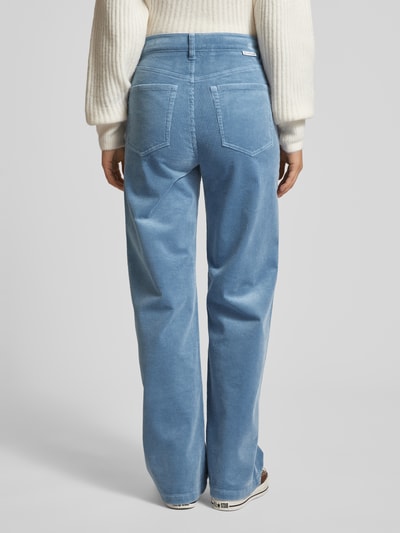 Marc O'Polo Denim Wide leg corduroy broek in 5-pocketmodel Lichtblauw - 5