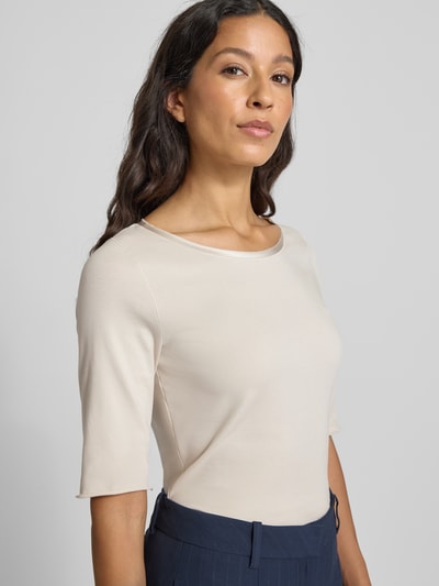 Marc Cain T-shirt met ronde hals Taupe - 3