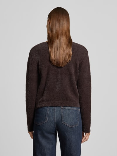 More & More Strickjacke mit Knopfleiste Schoko 5