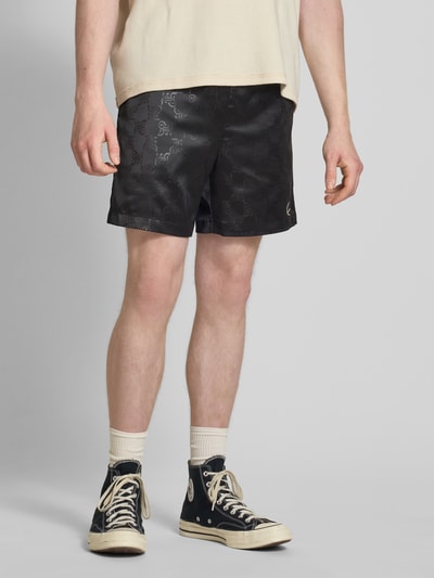 KARL KANI Relaxed Fit Shorts mit Allover-Logo-Print Modell 'Signature' Black 4