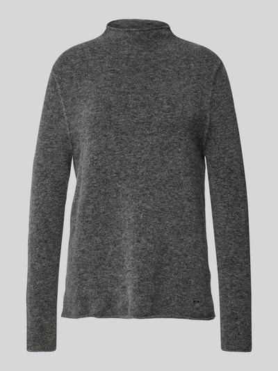 Brax Gebreide pullover met labeldetail, model 'LEE' Middengrijs gemêleerd - 2