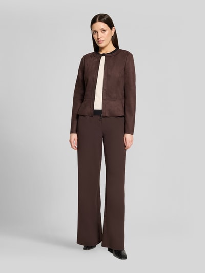 Betty Barclay Regular Fit Kurzblazer in Lederoptik Modell 'NOS JULI' Dunkelbraun 1