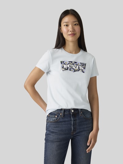 Levi's® T-shirt z nadrukiem z logo Jasnoniebieski 1